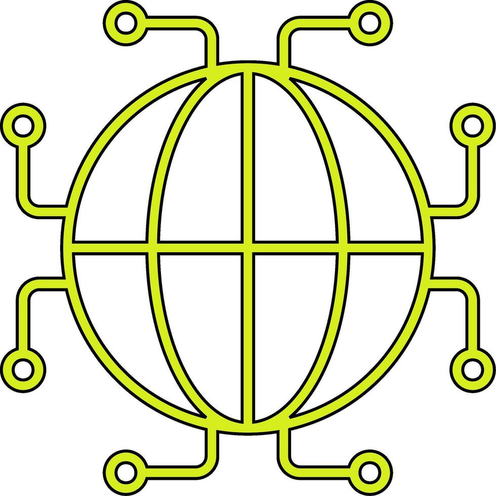Digtal World Vecto Icon vector