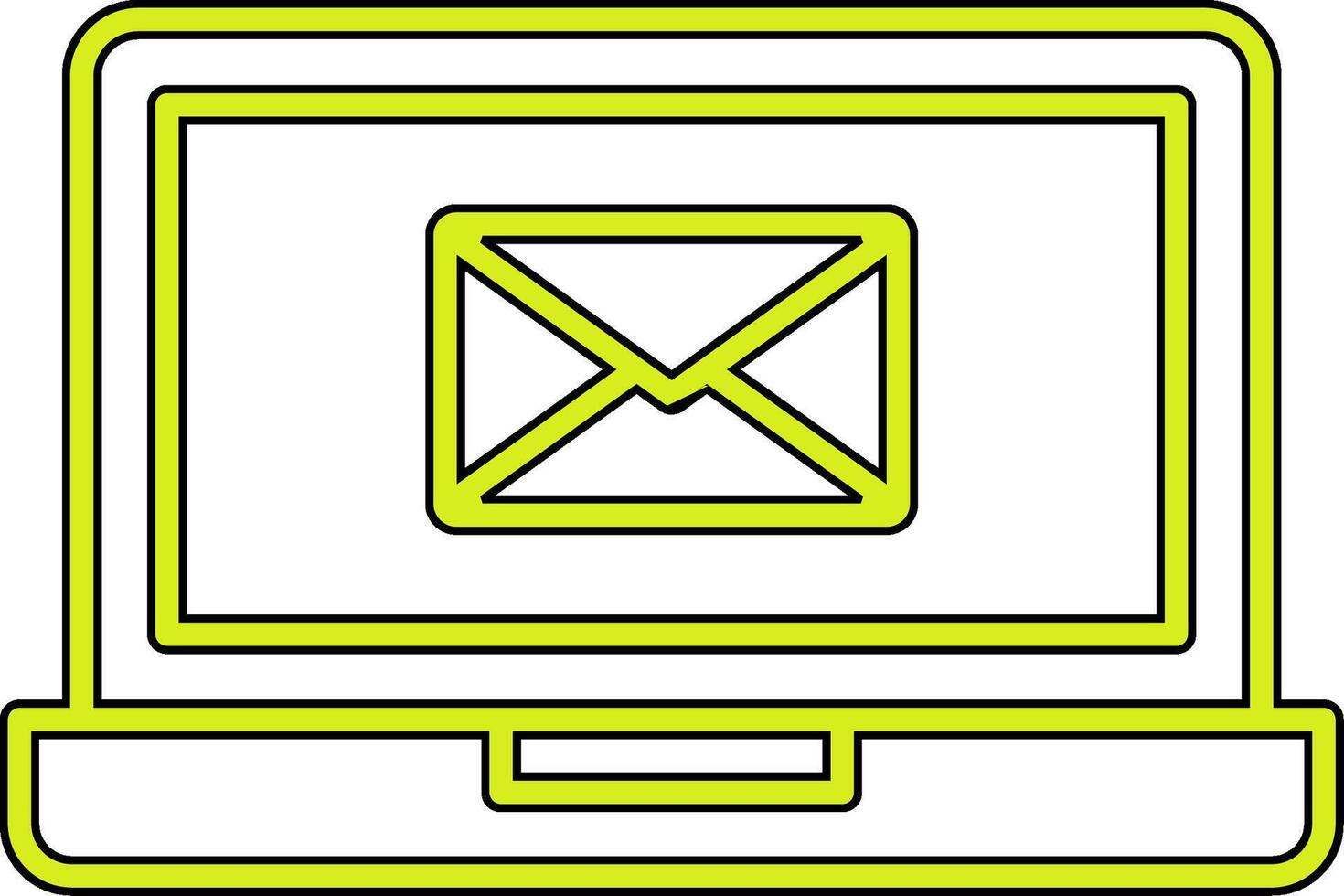 Email Laptop Vecto Icon vector