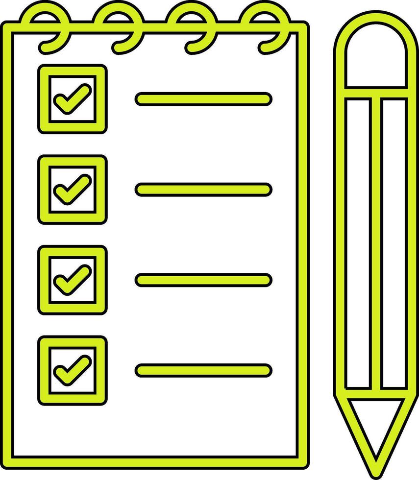 Notepad Writing Vecto Icon vector