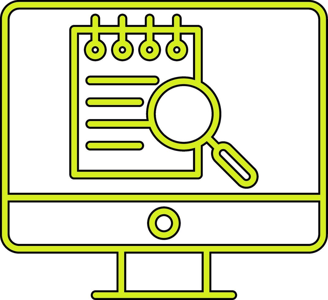 File Search Computer Vecto Icon vector