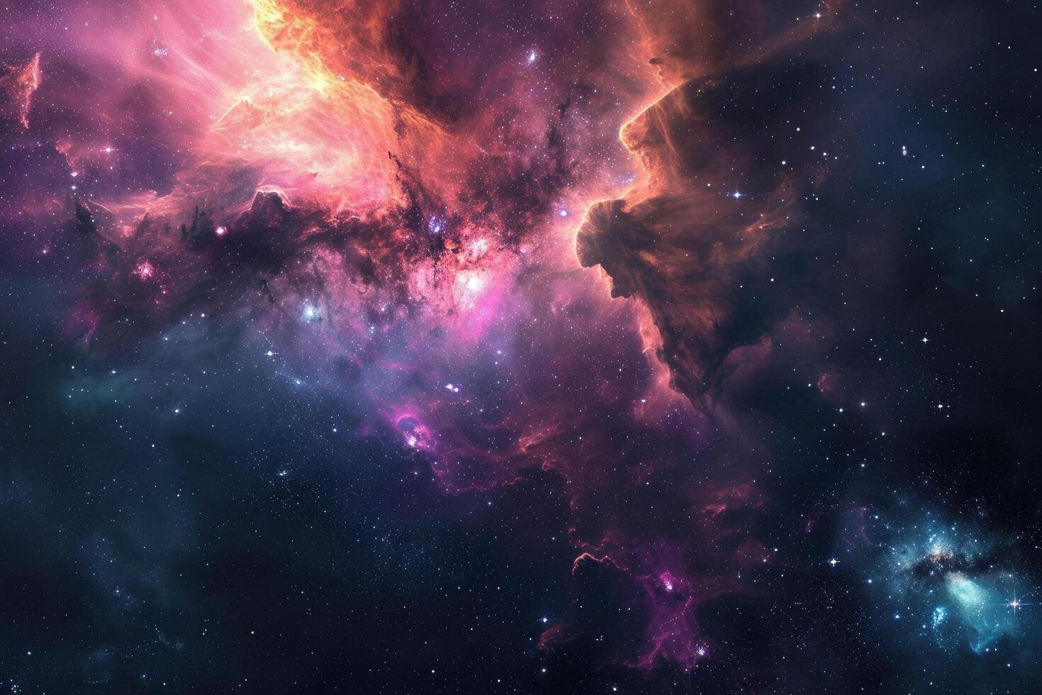 AI generated Vibrant astral background for your artistic vision photo