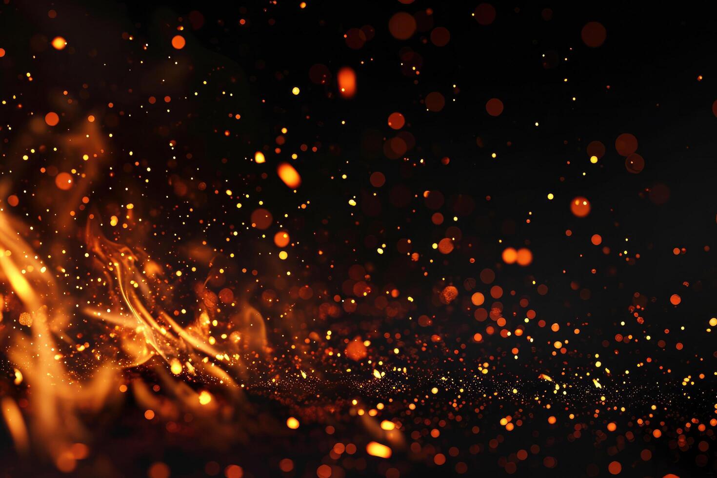 AI generated Glimmering night's cascade photo
