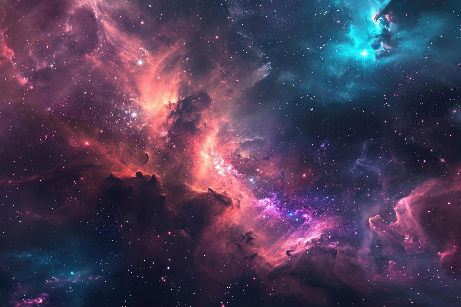AI generated Dynamic galaxy background for your design exploration photo