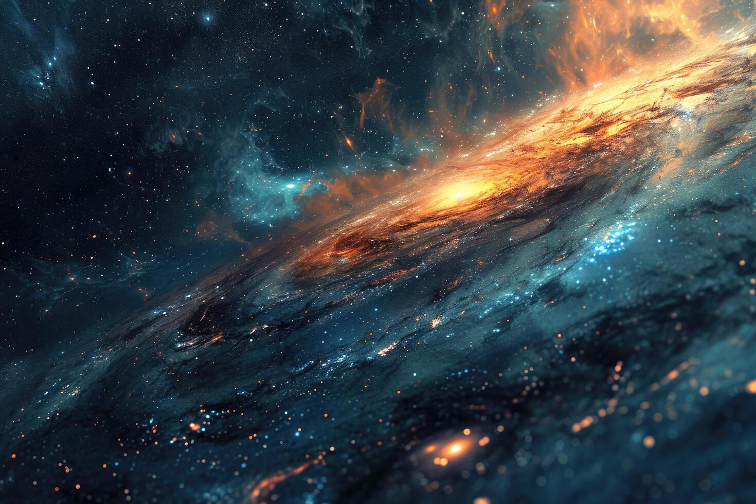 AI generated Breathtaking celestial canvas for your creative endeavor photo