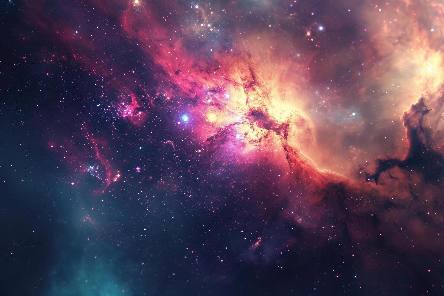 AI generated Captivating galaxy vista for your design exploration photo