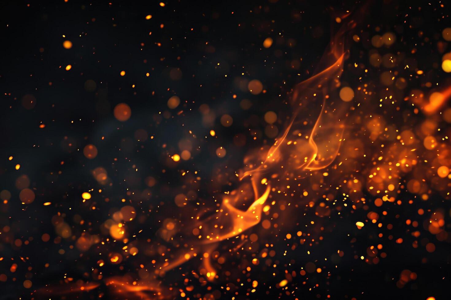 AI generated Midnight's fiery waltz photo
