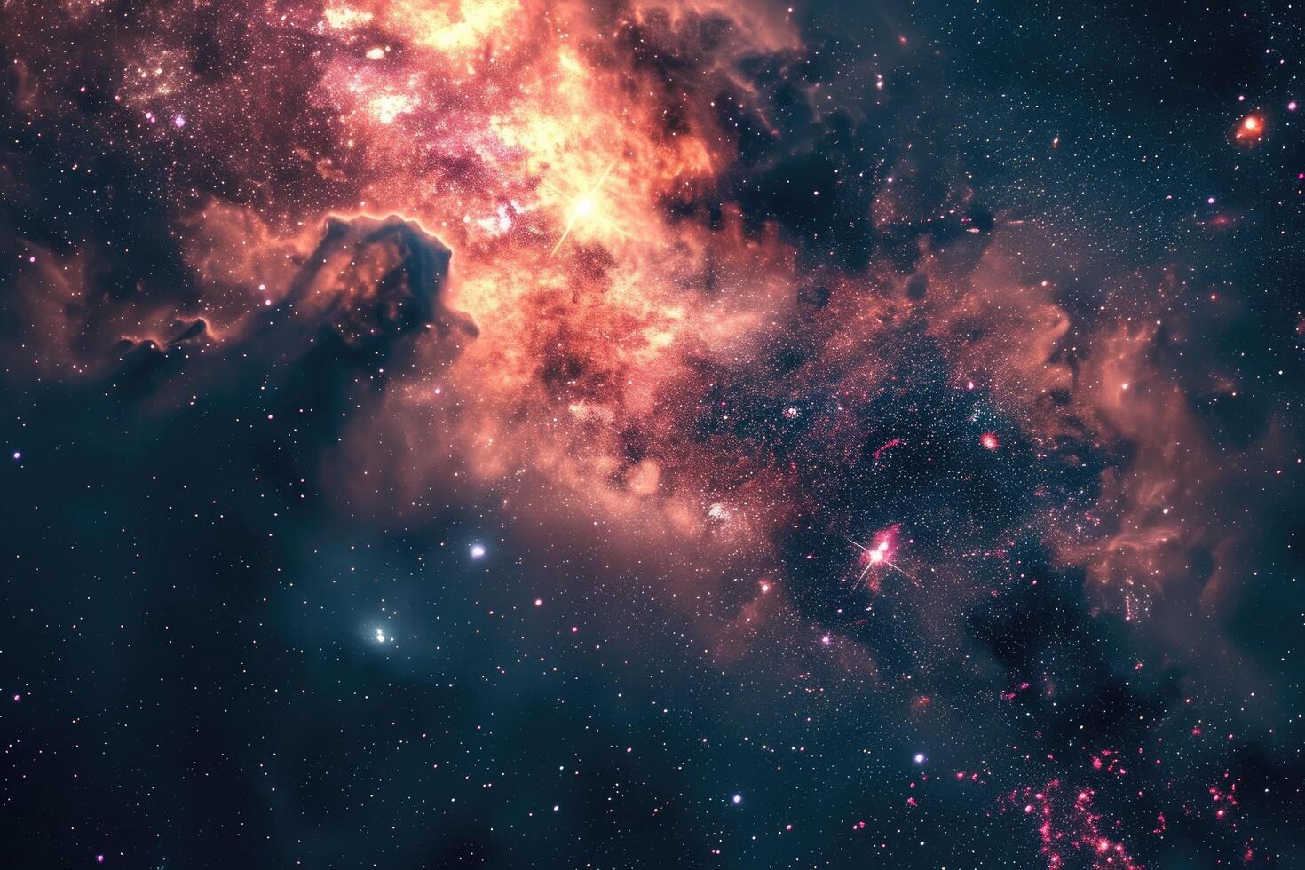 AI generated Stunning and colorful galaxy backdrop for your design photo
