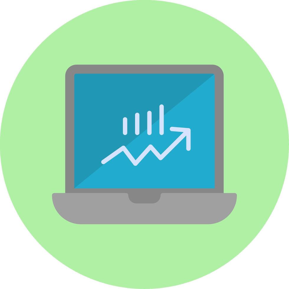 Stocks Monitoring Vecto Icon vector