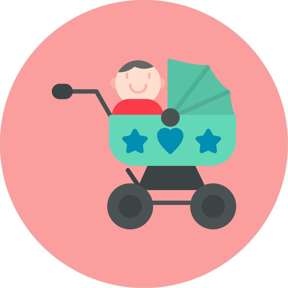 Baby Cart Vecto Icon vector