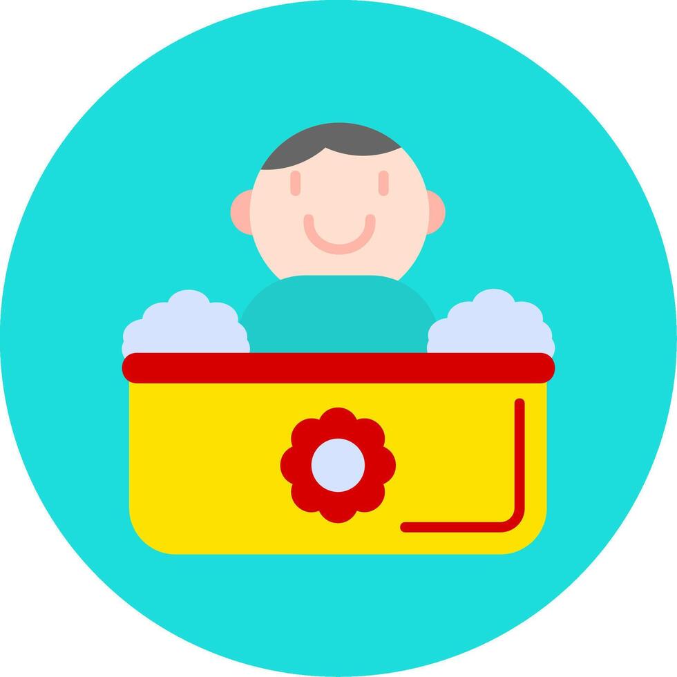 Baby Bath Vecto Icon vector