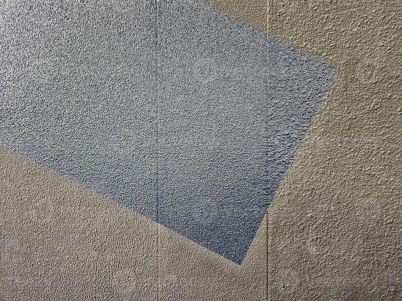 Blue Paintin on Grunge Stucco Wall Background. photo