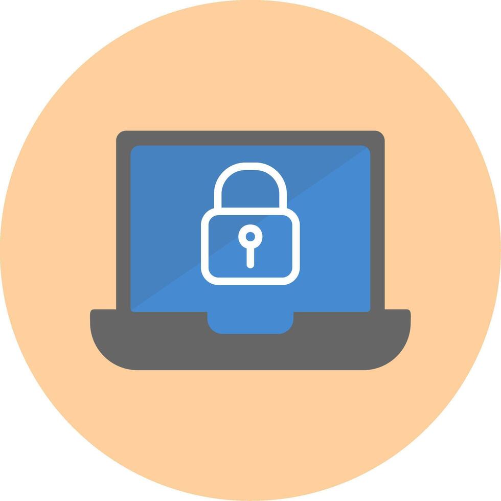 Laptop Lock Vecto Icon vector