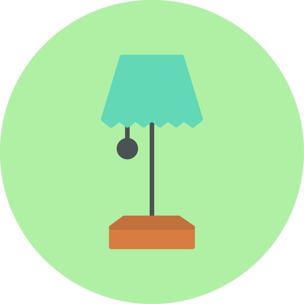 mesa lámpara vecto icono vector