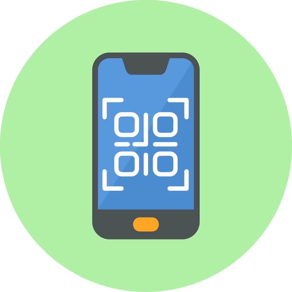 Smartphone QR Code Vecto Icon vector