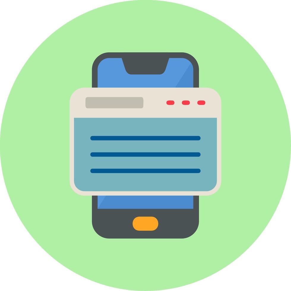 Smartphone Browser Vecto Icon vector