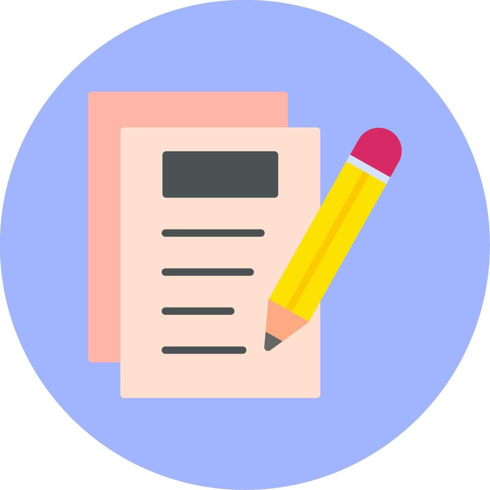 Notes Writing Vecto Icon vector