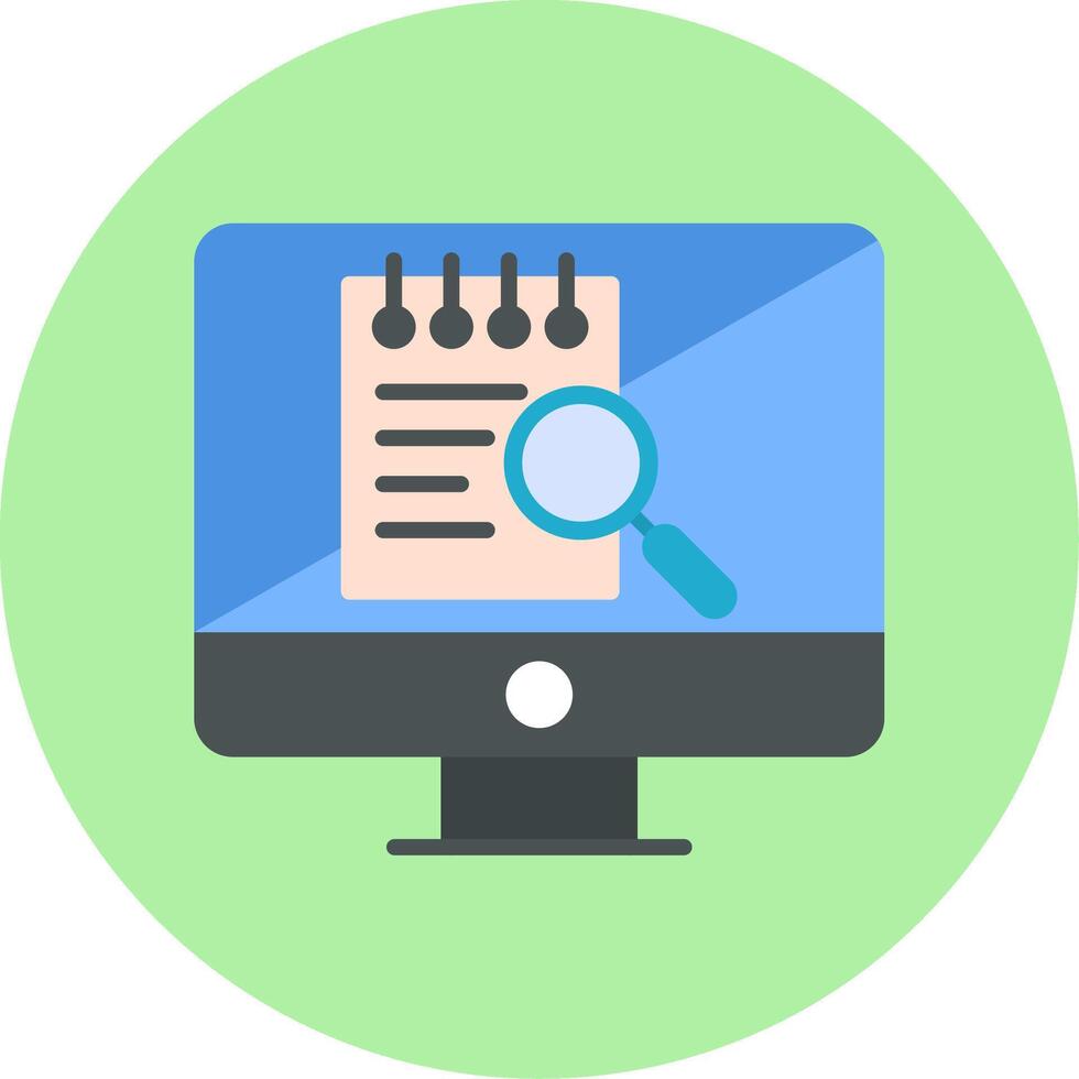 File Search Computer Vecto Icon vector
