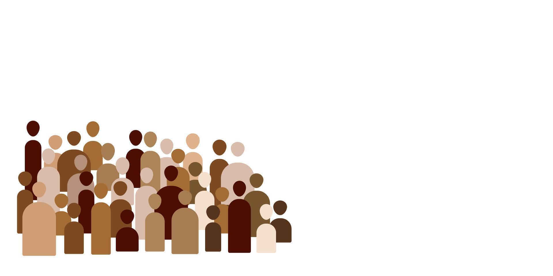 Group diversity abstract human silhouettes, vector illustration of different people, concept design