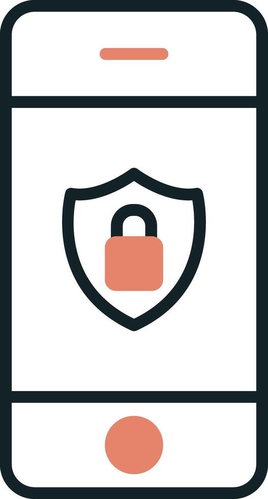 Mobile Security Vecto Icon vector