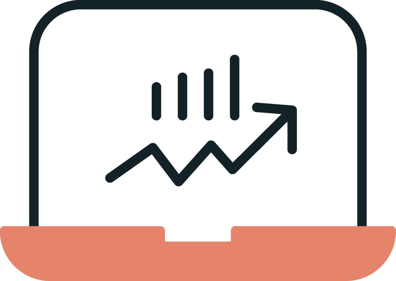 Stocks Monitoring Vecto Icon vector