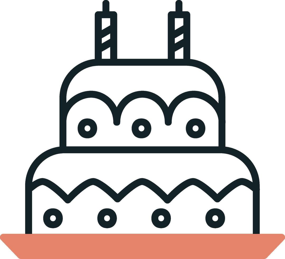 cumpleaños pastel vecto icono vector