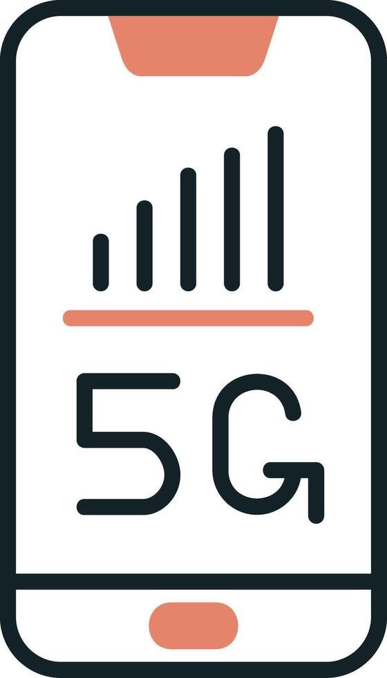 5g teléfono inteligente vecto icono vector