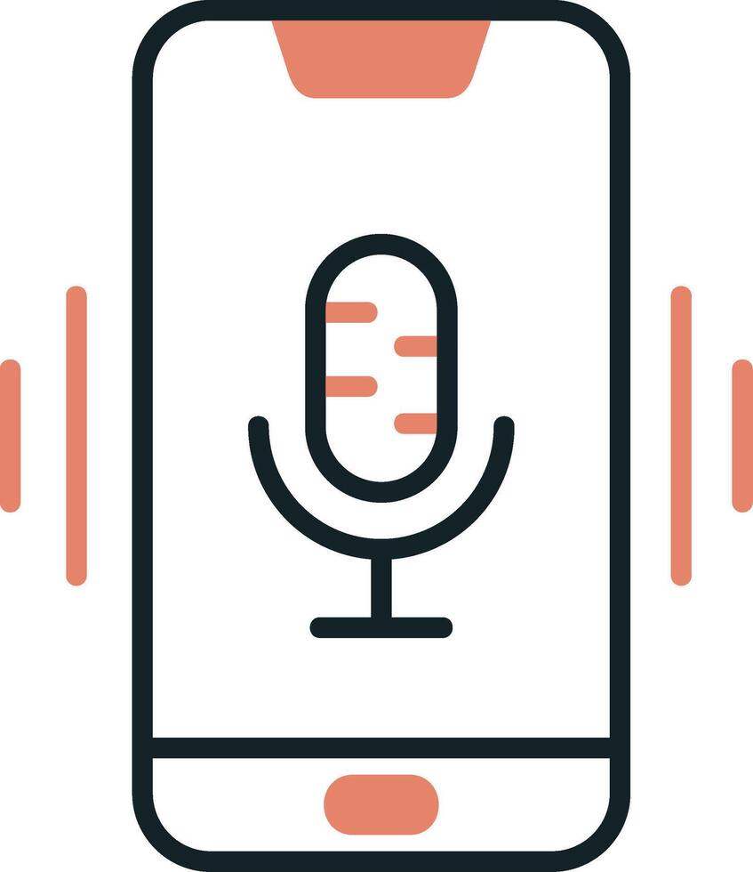 Mobile Voice Assistant Vecto Icon vector