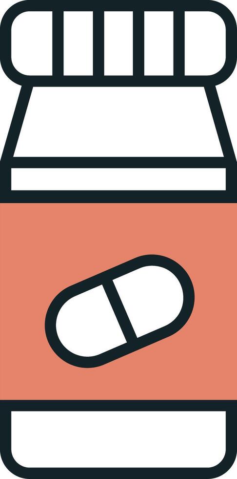 Pills Bottle Vecto Icon vector