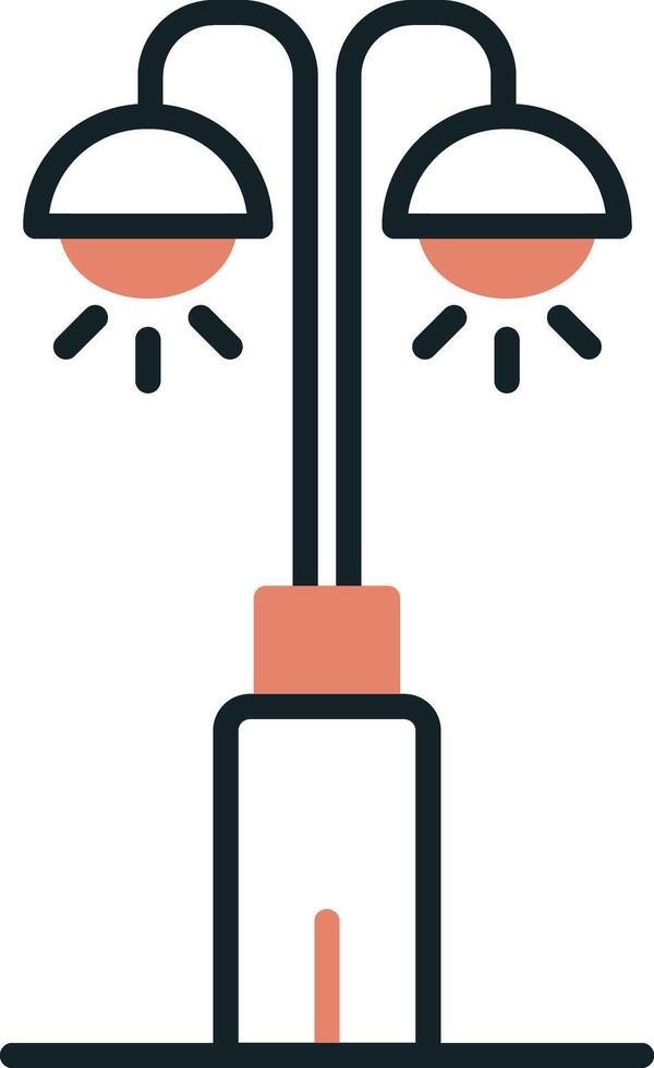 Park Lamp Vecto Icon vector