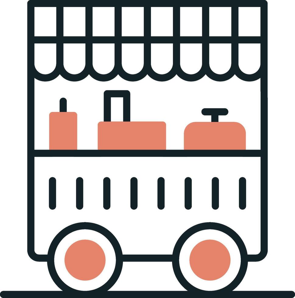 Food Cart Vecto Icon vector