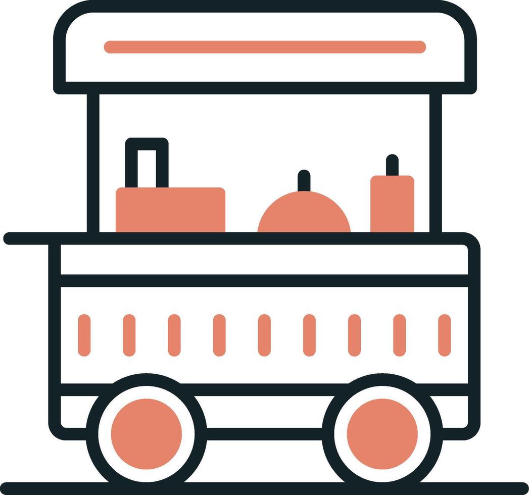 Food Cart Vecto Icon vector