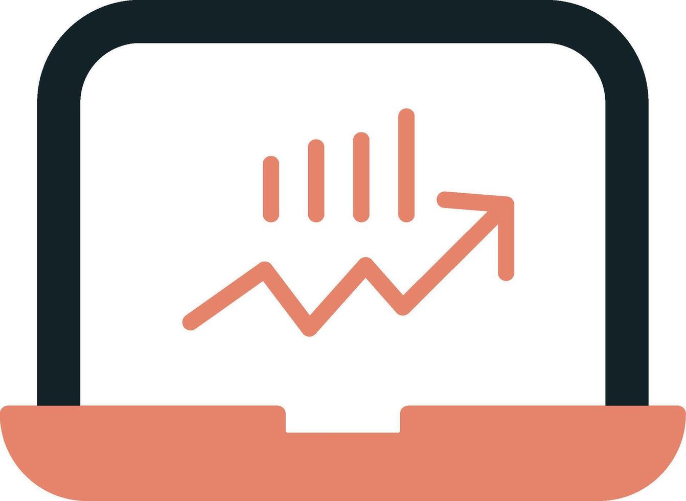 Stocks Monitoring Vecto Icon vector