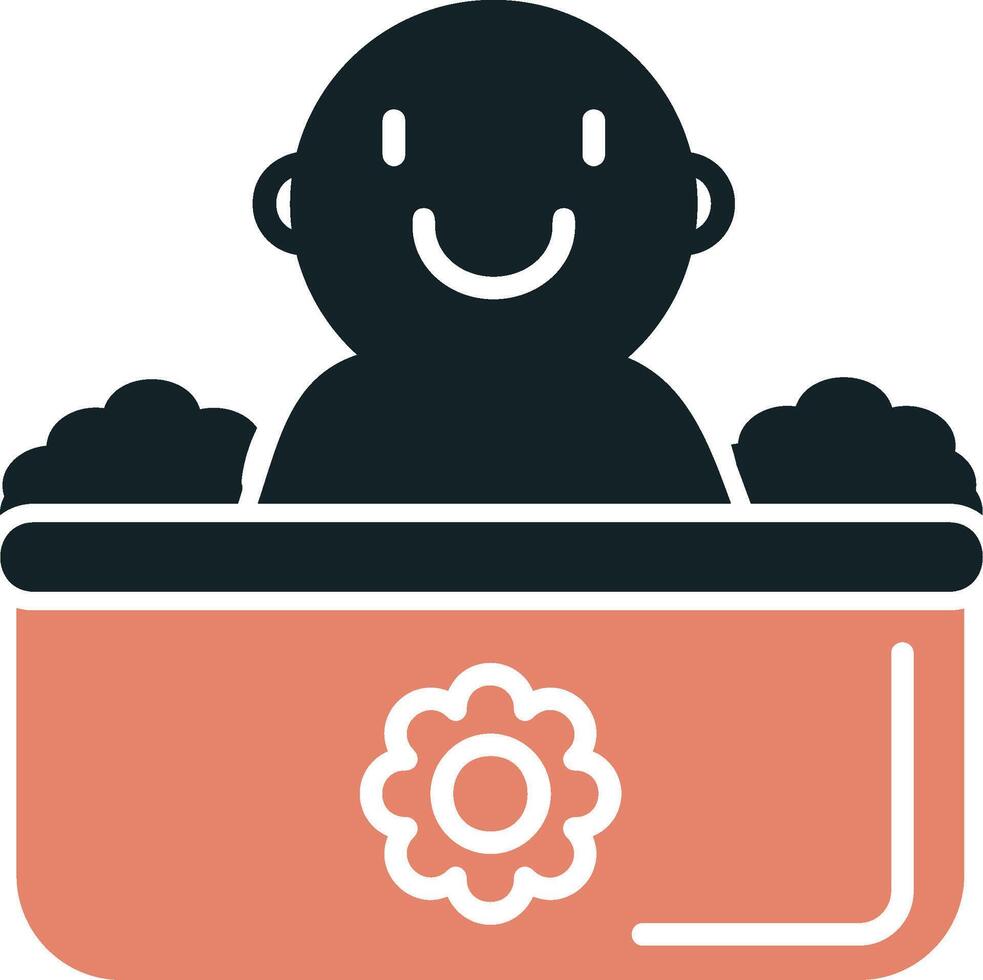 Baby Bath Vecto Icon vector