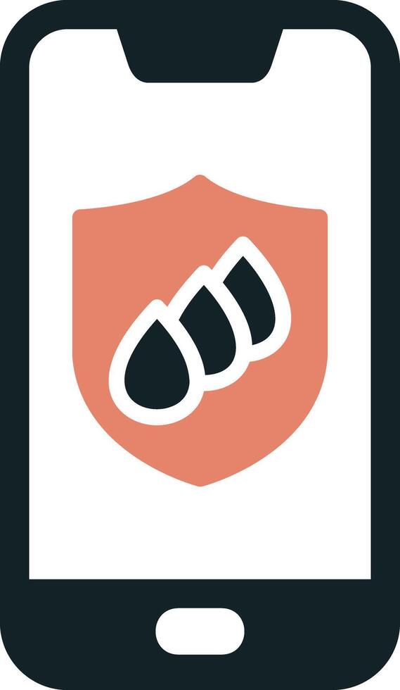 Waterproof phone Vecto Icon vector