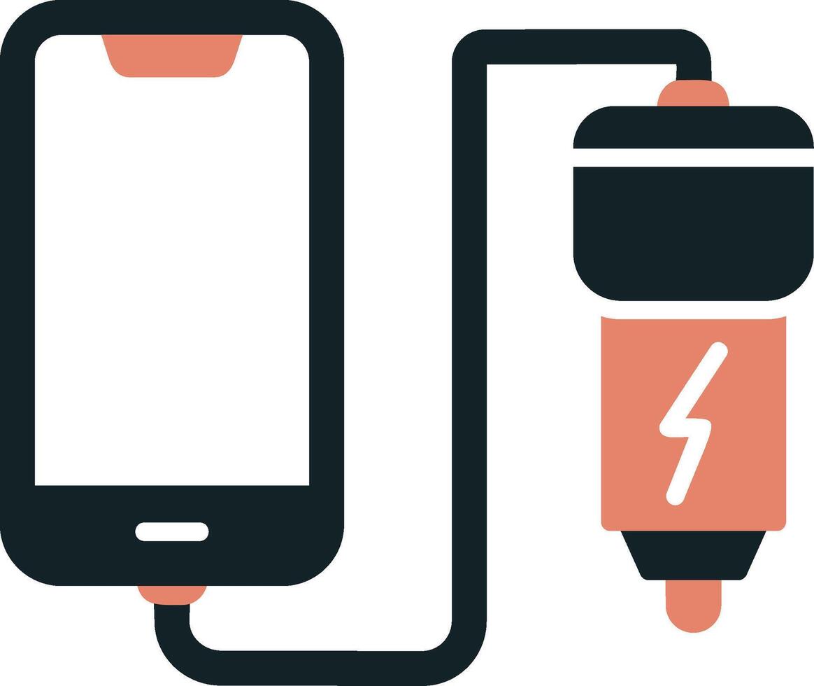Car phone charging Vecto Icon vector