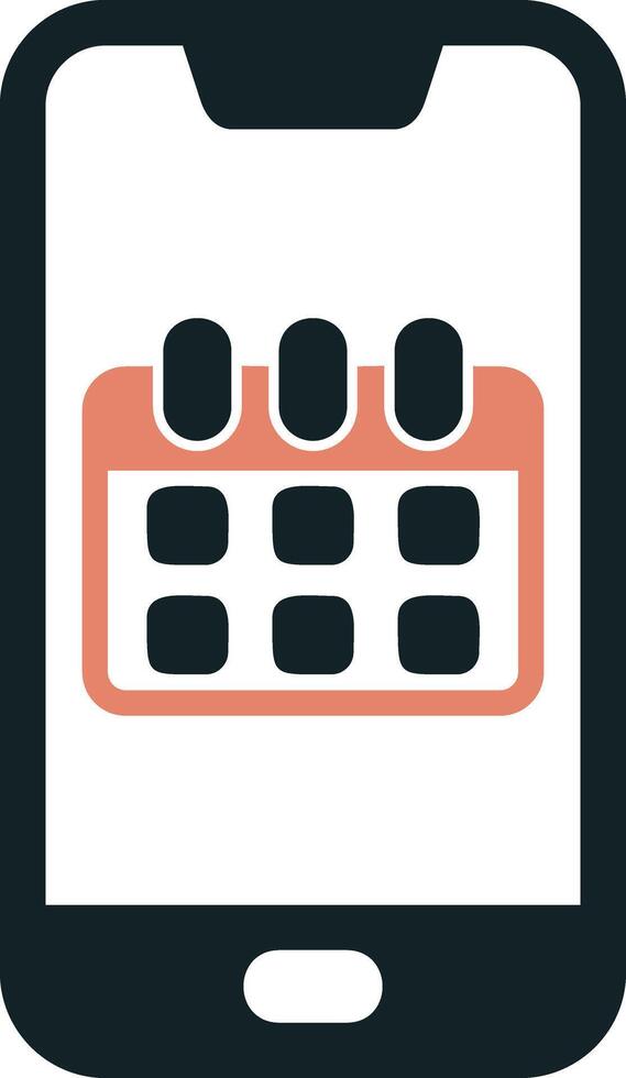 Smartphone Calendar Vecto Icon vector