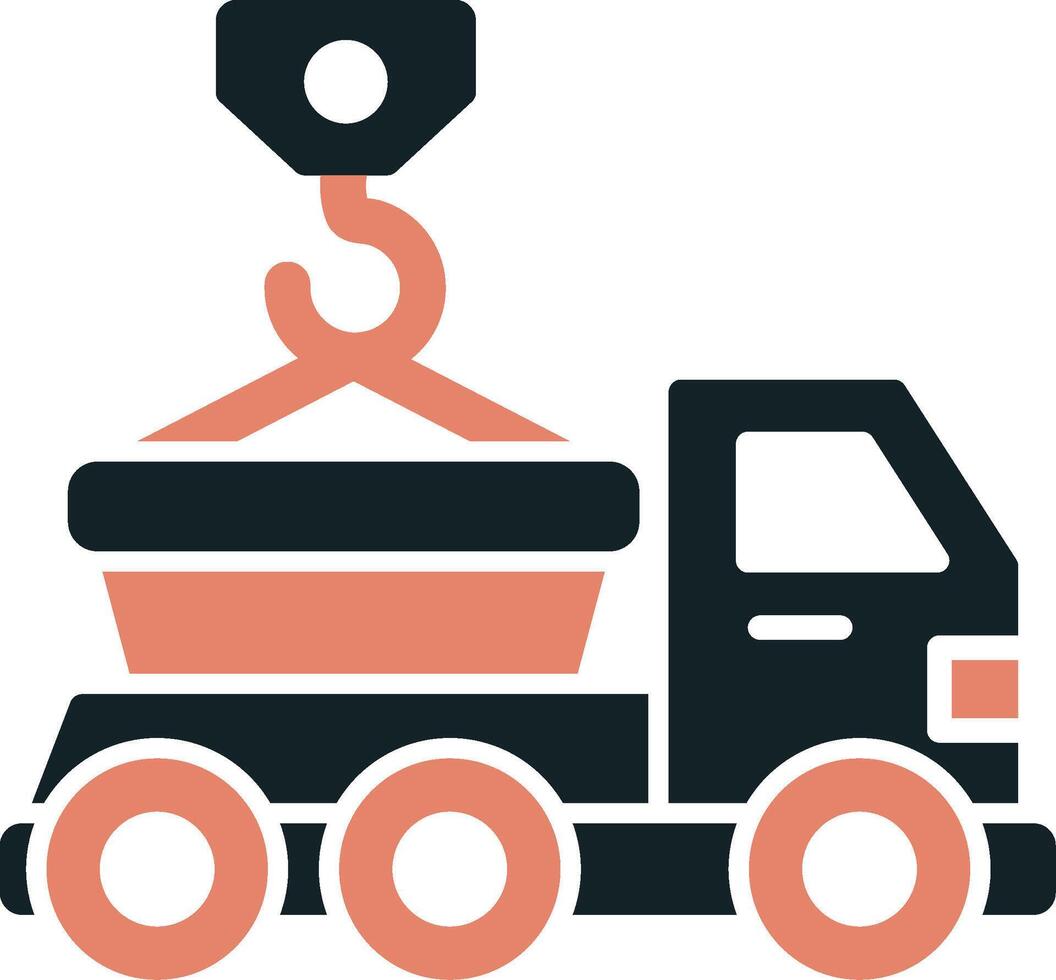 Skip Truck Vecto Icon vector