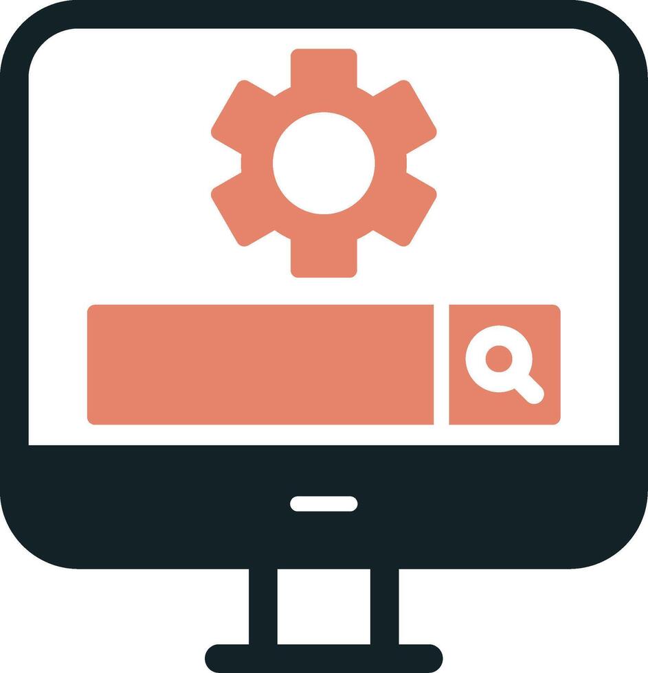 Computer Search Engine Vecto Icon vector