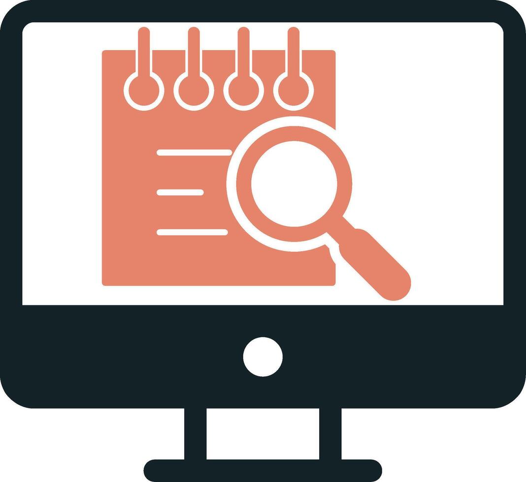 File Search Computer Vecto Icon vector