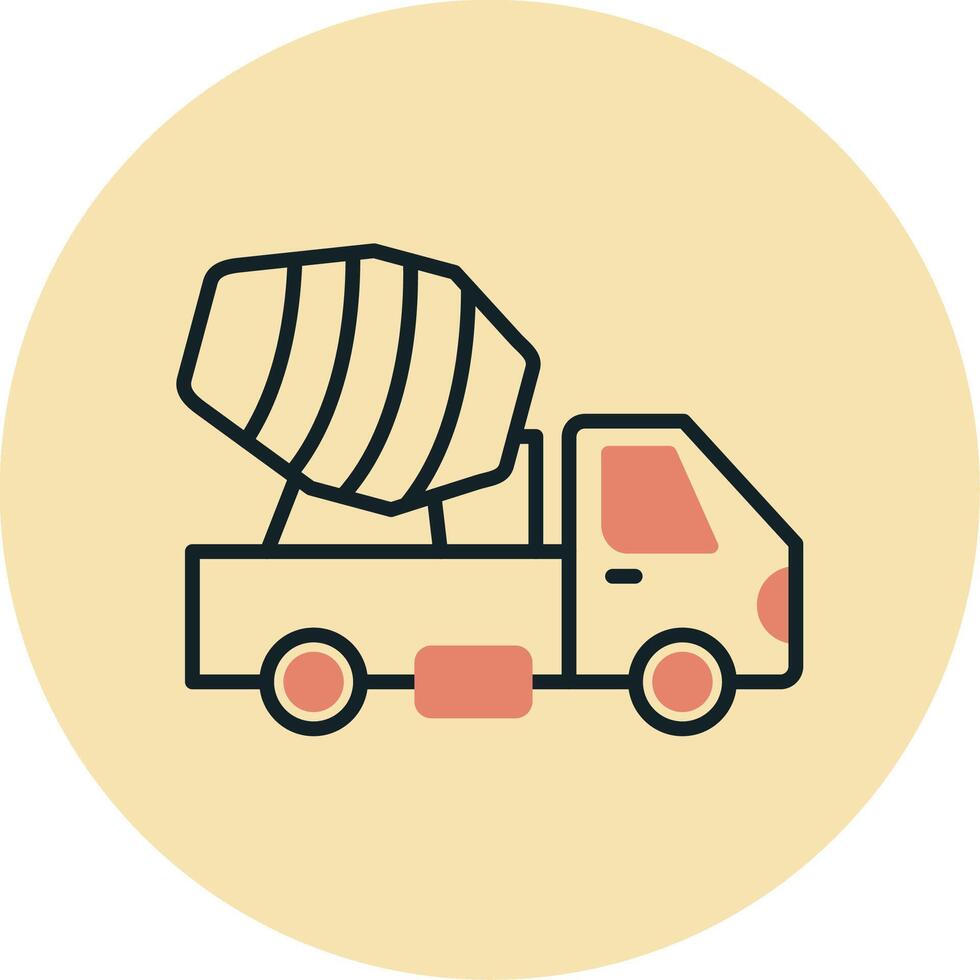 Cement Truck Vecto Icon vector