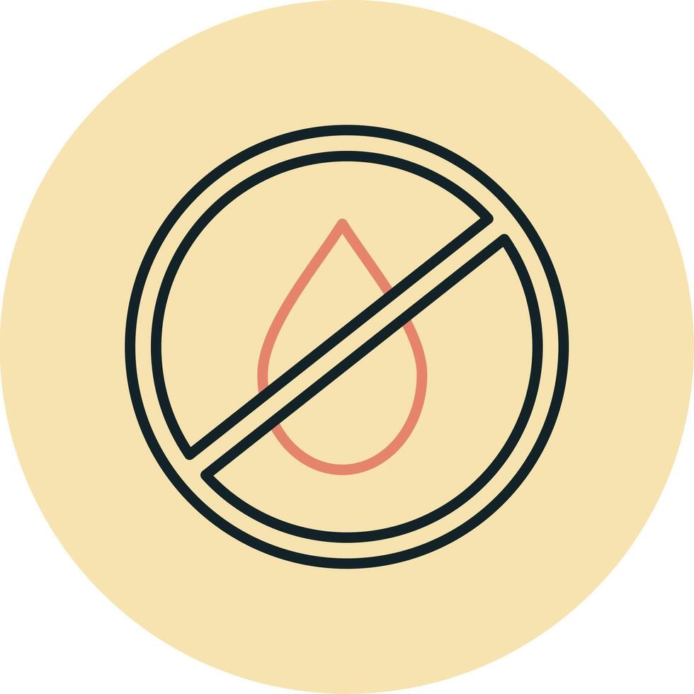 No Water Vecto Icon vector