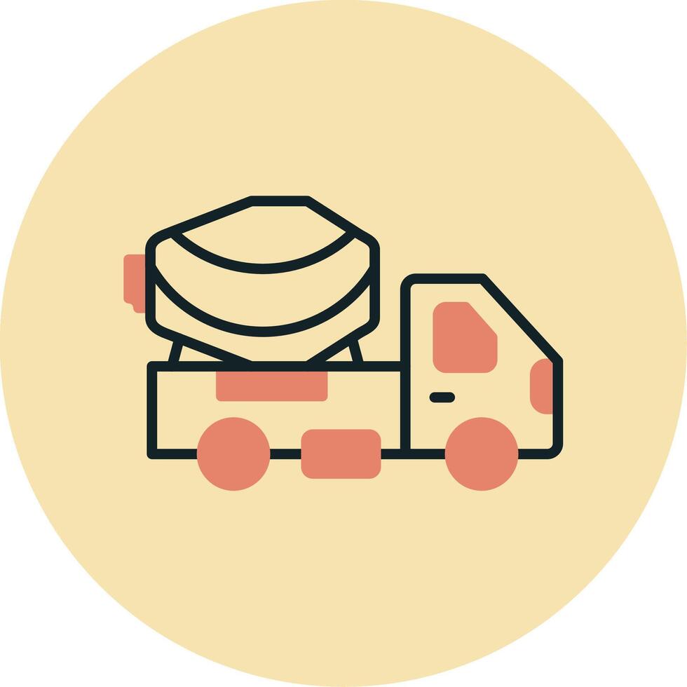 Cement Truck Vecto Icon vector