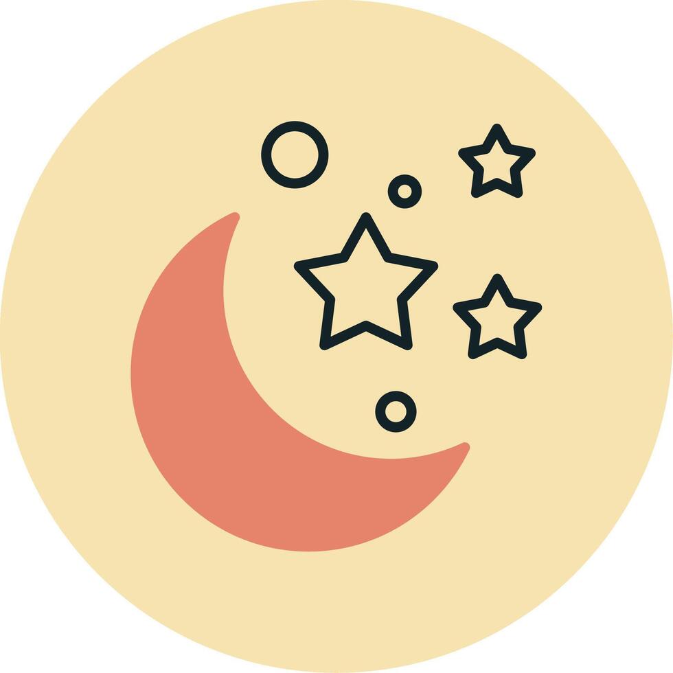 Moon And Stars Vecto Icon vector