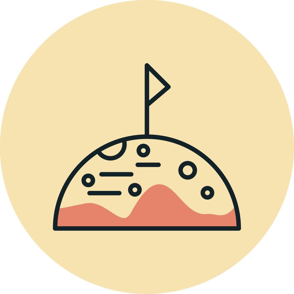 Moon Summit Vecto Icon vector