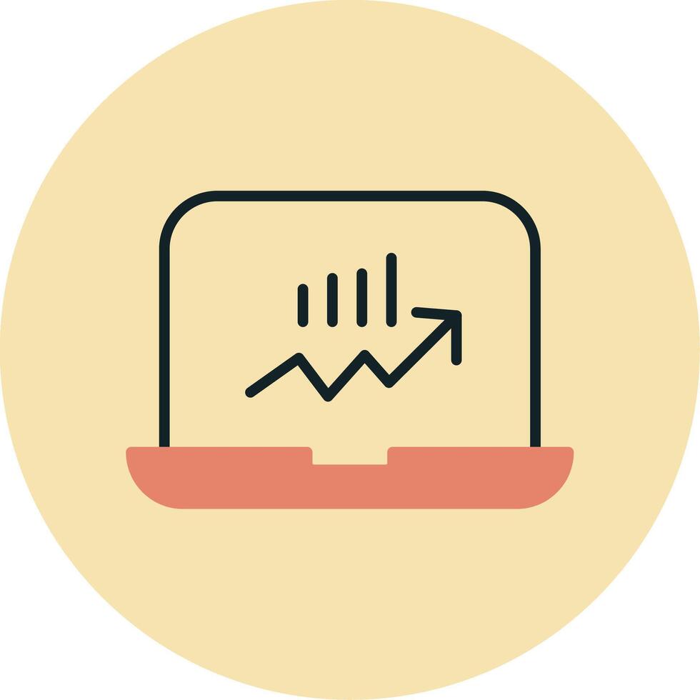 Stocks Monitoring Vecto Icon vector