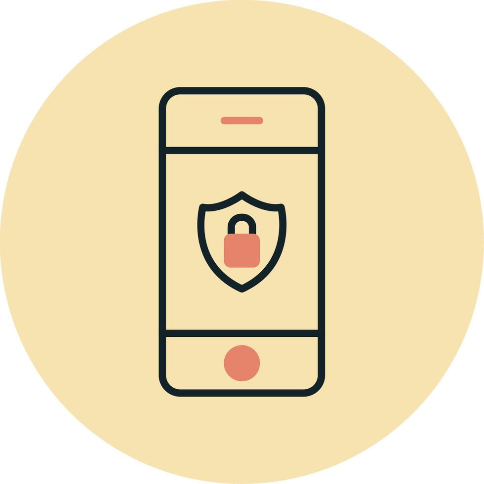 Mobile Security Vecto Icon vector
