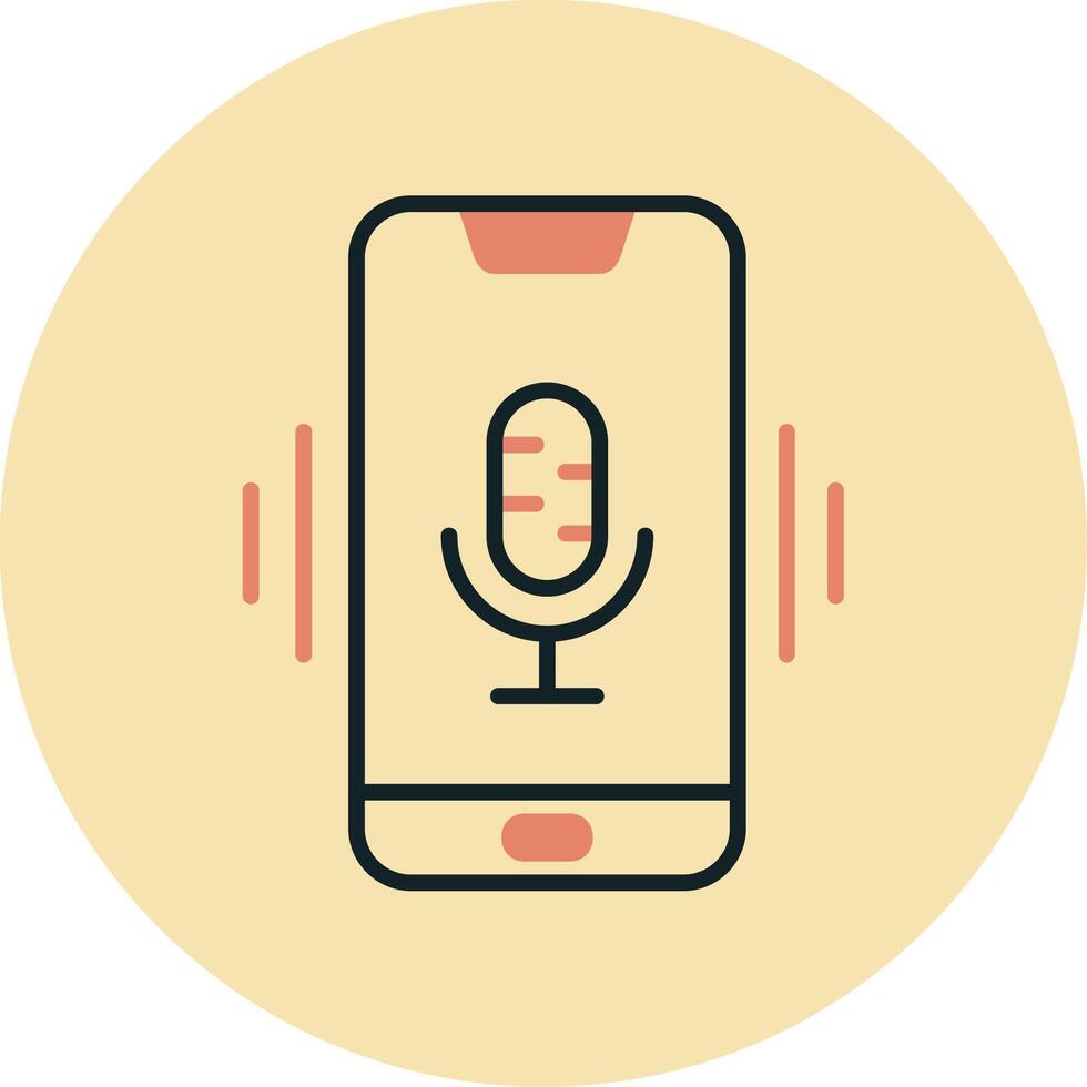 Mobile Voice Assistant Vecto Icon vector