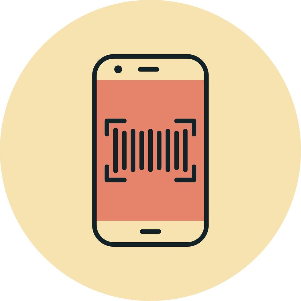 Phone Scanning Vecto Icon vector