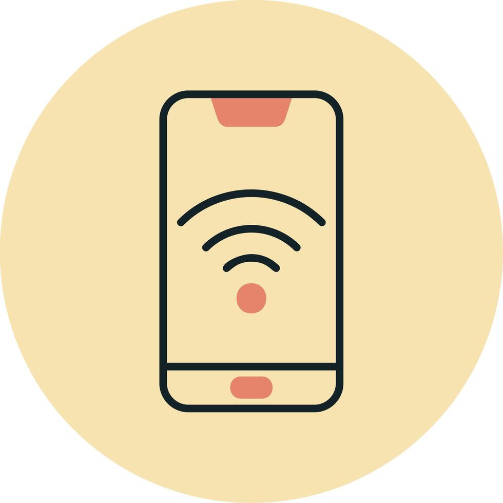 teléfono inteligente Wifi vecto icono vector