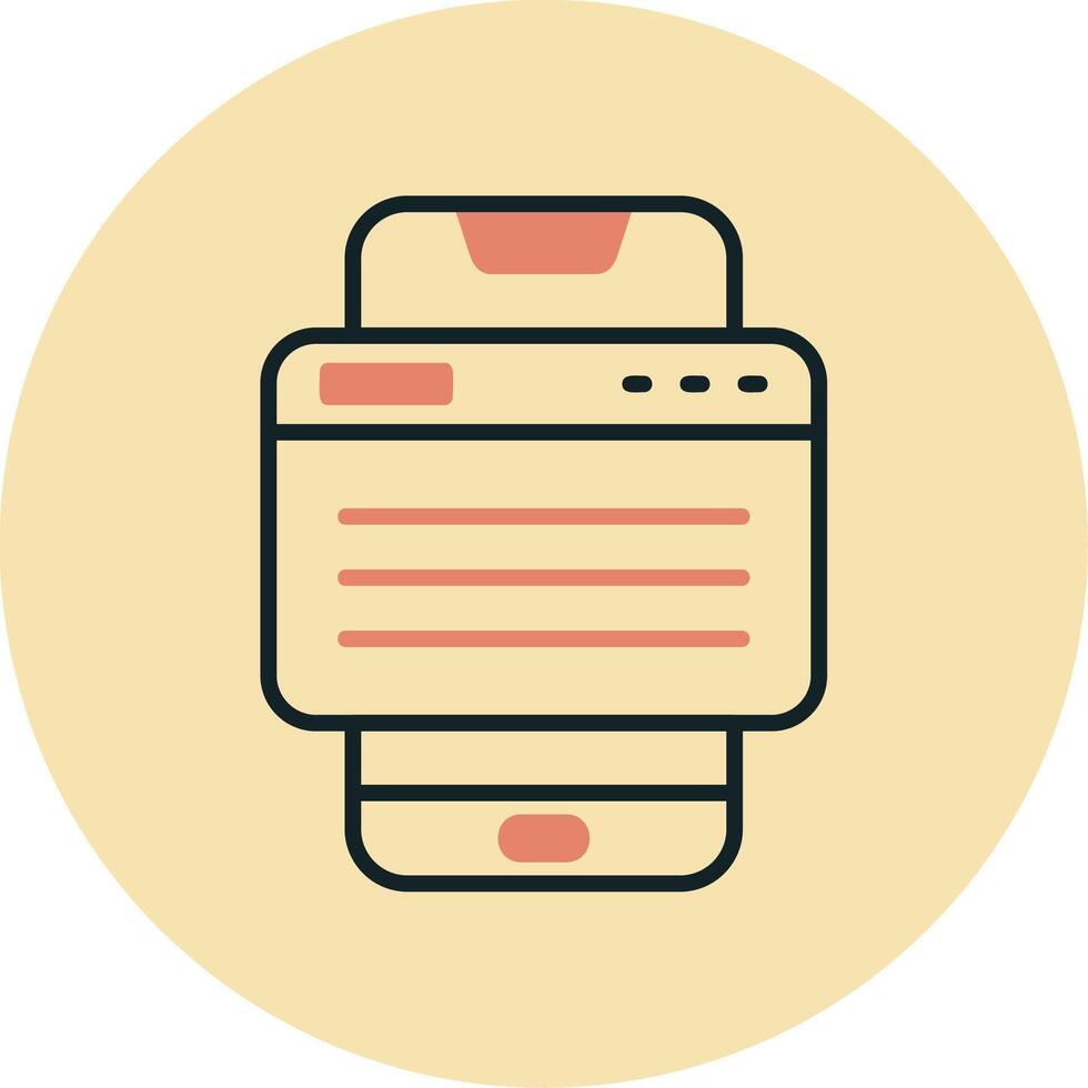 Smartphone Browser Vecto Icon vector